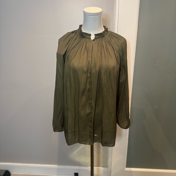 Halston Heritage Tops - Elegant Olive Green Halston Heritage Blouse